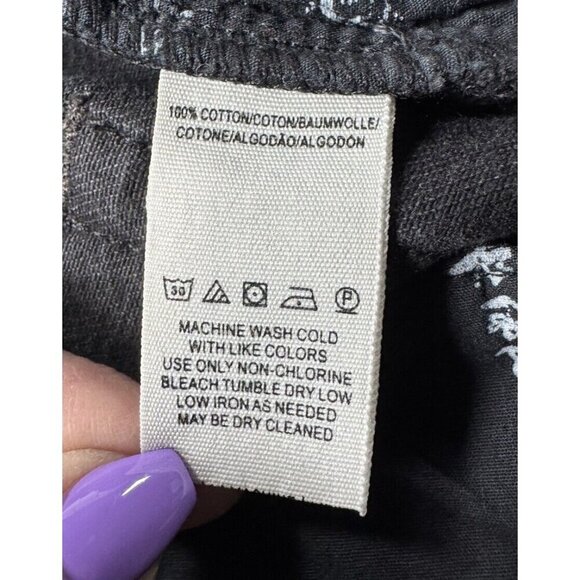 We The Free Womens 26 Black Regular High Rise Button Fly Slouchy Raw Hem Jeans - Picture 7 of 10